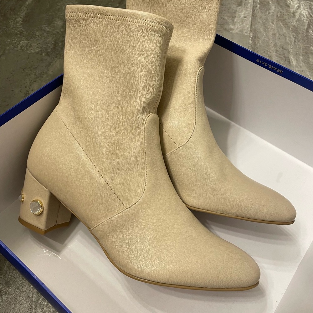 New Stuart Weitzman Allshine 60 Leather Bootie 7.5